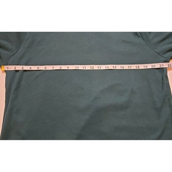 Bobbie Brooks Turtleneck Top Dark Green Long Sleeve XL Christmas Reindeer Teache - Picture 6 of 10
